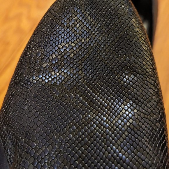 Ecco Touch Flats. Blue-black Snakeskin uppers. Women Size 41 (US 9.5) - Picture 6 of 9